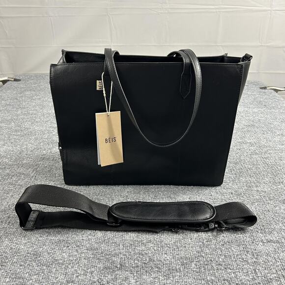 Beis Bag The Work Tote With Removable Pouch Bussiness Laptop Career Workwear - Picture 1 of 16
